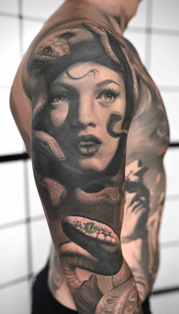 Family portrait tattoo Glasgow